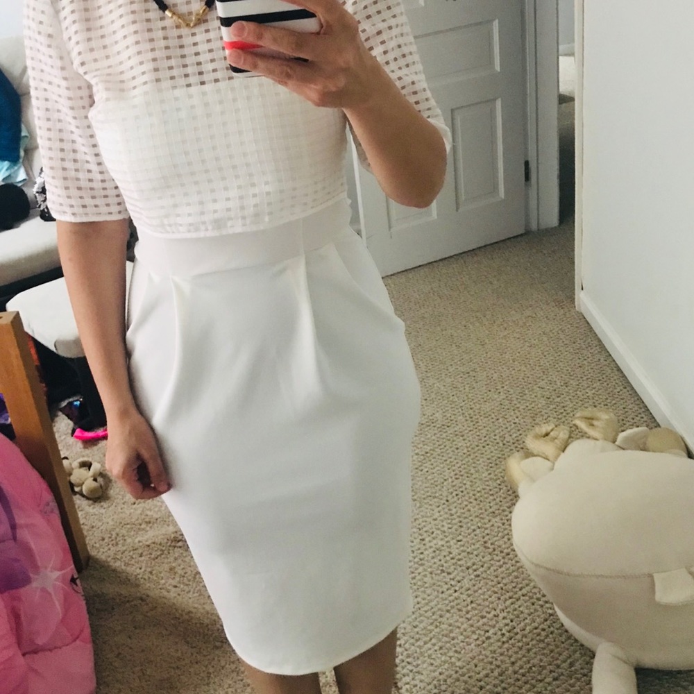 ASOS White Midi Bodycon Dress